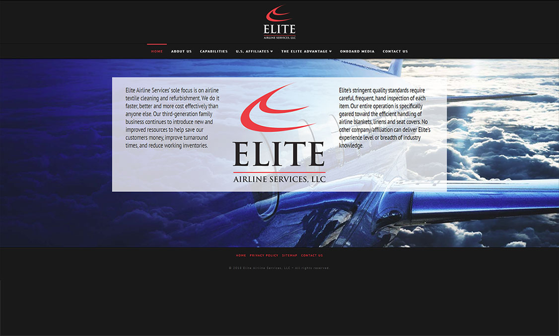 Elite Airline Services Corporate Website