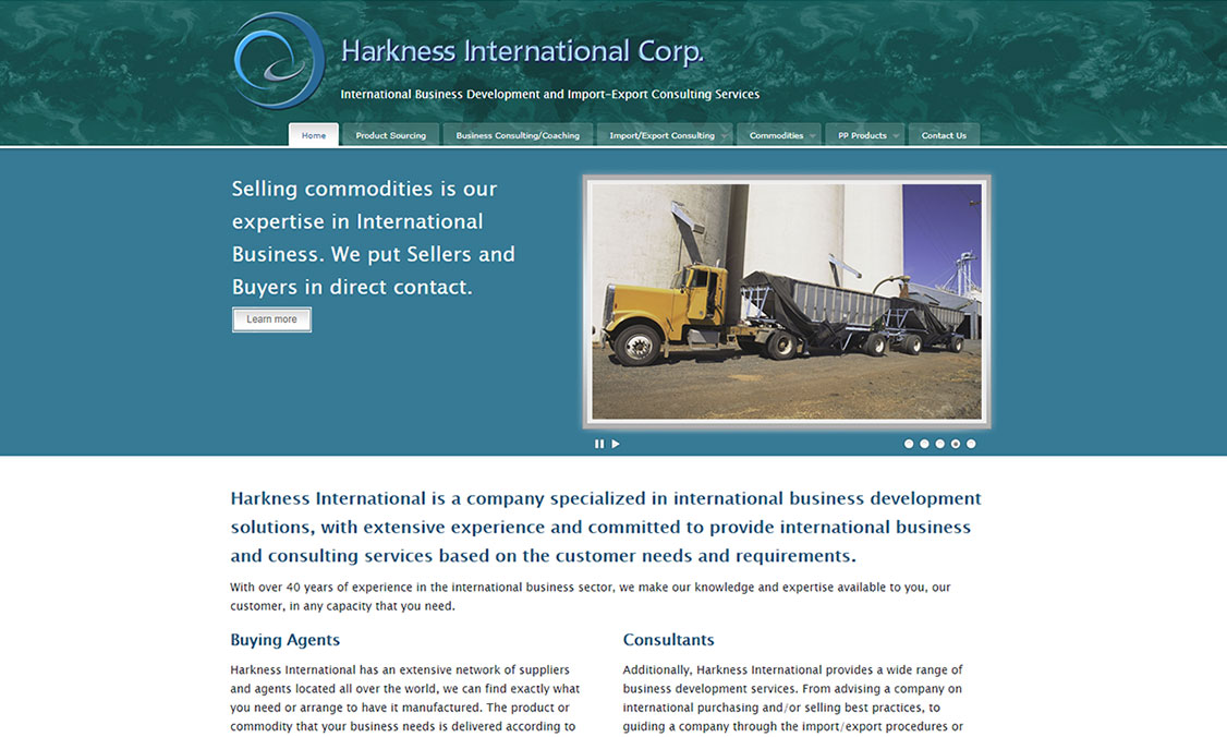 B2B Commodities Website by GraphicVisions website design services.