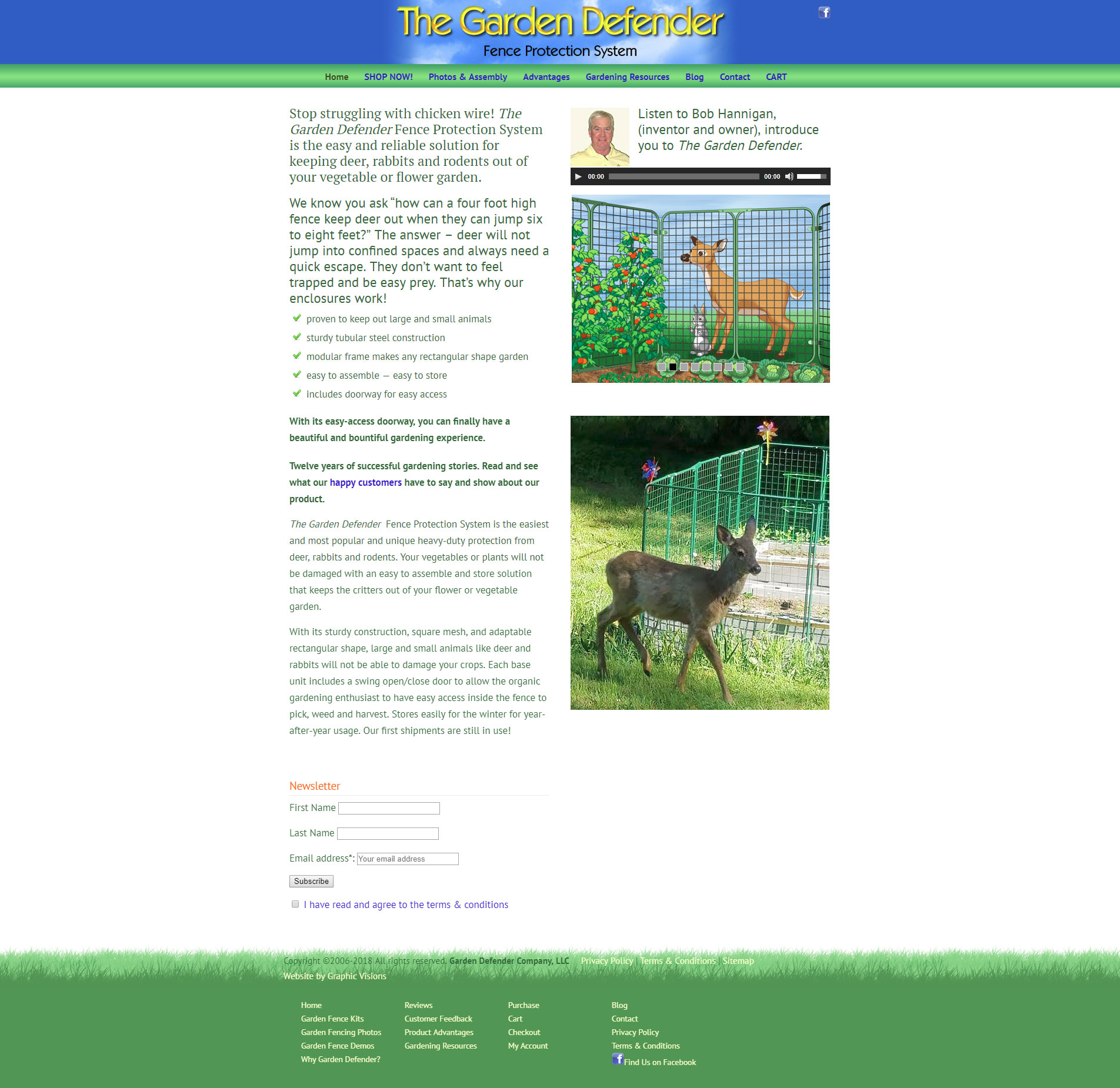 The Garden Defender website by GraphicVisions